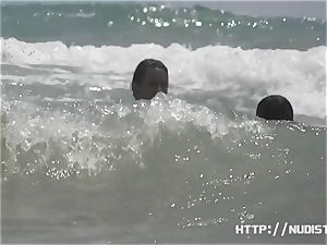 honies are filmed secretly on the beach